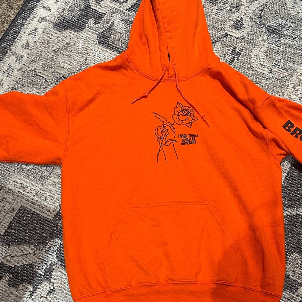 Orange Graphic Hoodie